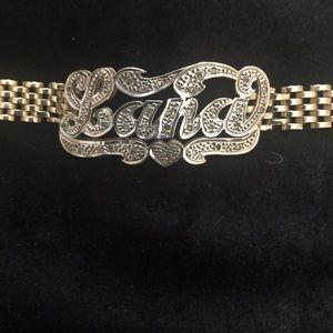 Double plated 3D name bracelet